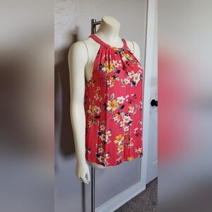 Loveappella Red Floral Tank Top